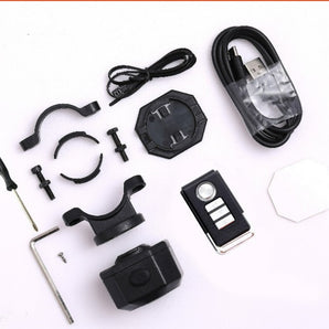 Black Rechargeable Bicycle Seat Bike Alarm