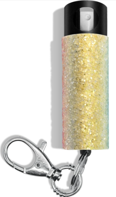 Bling It On Key Ring Self Defense Pepper Spray Aurora Jeweled Cary Case