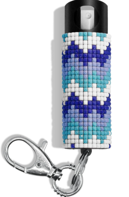 Bling It On Key Ring Self Defense Pepper Spray Mosaic Jeweled Cary Case