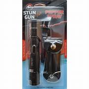 Black Flash Light Stun Gun and Pepper Spray Combo for Self Defense