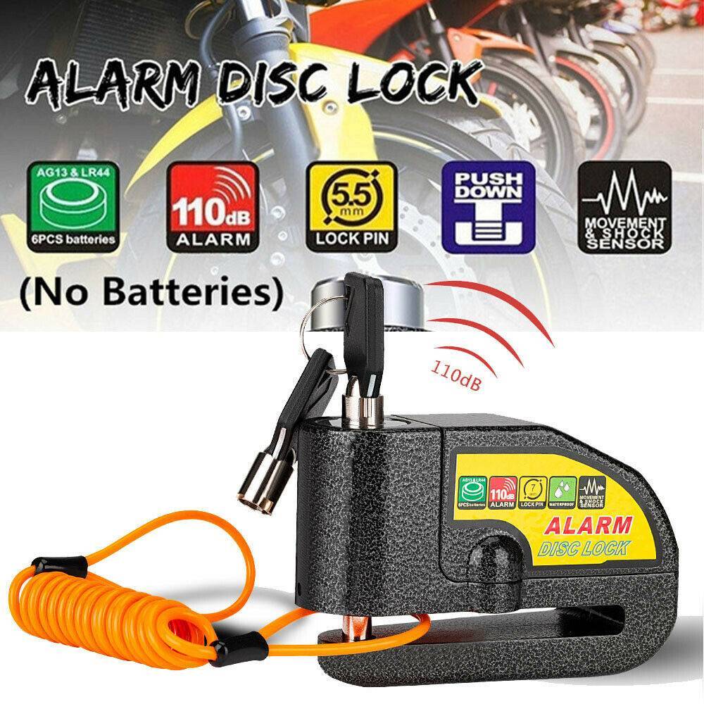 Motorcycle Alarm Disc Lock Brake Handlebar Throttle Grip Lock Bike Security