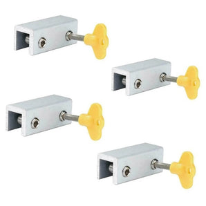 4pcs Sliding Window Locks Double Holes Adjustable Aluminum Alloy Window Security Key Lock for Home Office