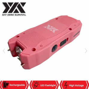 DZS PINK RECHARGEABLE SELF DEFENSE MINI STUN GUN WITH LED FLASHLIGHT - Safe At College