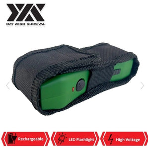 DZS GREEN SLIM MINI RECHARGEABLE STUN GUN WITH LED LIGHT - Safe At College