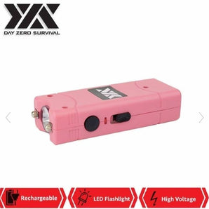 DZS ULTRA MINI PINK STUN GUN RECHARGEABLE WITH LED LIGHT, HOLSTER AND KEYRING - Safe At College