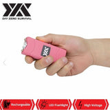 DZS ULTRA MINI PINK STUN GUN RECHARGEABLE WITH LED LIGHT, HOLSTER AND KEYRING - Safe At College