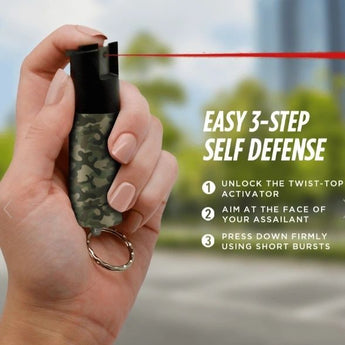 CAMO KEYCHAIN MINI PEPPER SPRAY - Safe At College