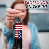 USA FLAG KEYCHAIN MINI PEPPER SPRAY - Safe At College