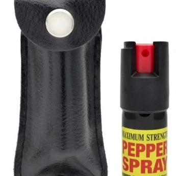 BLACK KEYCHAIN PERSONAL DEFENSE PEPPER SPRAY OC-18 1/2 OZ WITH CASE - Safe At College