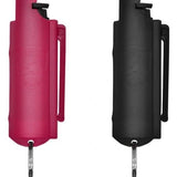 HIS & HERS PERSONAL DEFENSE PEPPER SPRAY KEYCHAIN W/ BELT CLIP - QUICK ACTION 2 PACK - Safe At College