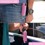 HIS & HERS PERSONAL DEFENSE PEPPER SPRAY KEYCHAIN W/ BELT CLIP - QUICK ACTION 2 PACK - Safe At College