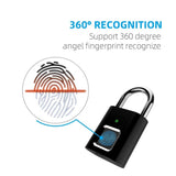 L34 FINGERPRINT LOCK SMART PADLOCK THUMBPRINT DOOR PADLOCKS PORTABLE ANTI-THEFT FINGERPRINT LOCK FOR BAG DRAWER SUITCASE *BLACK - Safe At College