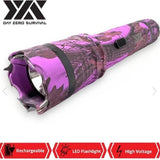 DZS ELITE FORCE PINK CAMO STUN GUN ALL METAL 10 MILLION VOLT RECHARGEABLE + LED FLASHLIGHT - Safe At College