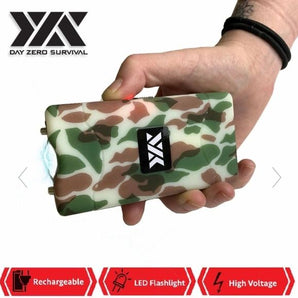 DZS 10 MILLION VOLT SELF DEFENSE ARMY CAMO STUN GUN RECHARGEABLE - Safe At College