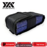 BLUE RHINESTONE DZS RECHARGEABLE SELF DEFENSE MINI BLING STUN GUN - Safe At College