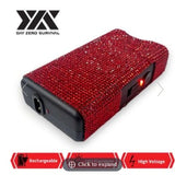 RED RHINESTONE DZS 10 MILLION VOLT SELF DEFENSE BLING STUN GUN - Safe At College