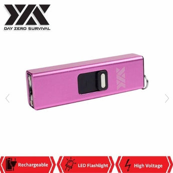 DZS RECHARGEABLE MICRO USB SELF DEFENSE BLACK STUN GUN WITH LED LIGHT - Safe At College