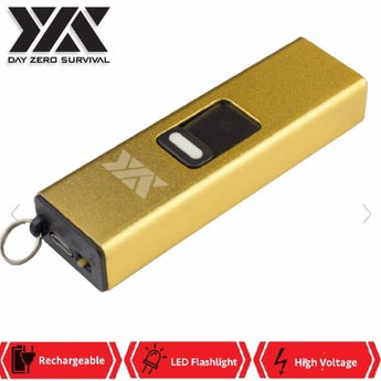 DZS RECHARGEABLE MICRO USB SELF DEFENSE BLACK STUN GUN WITH LED LIGHT - Safe At College